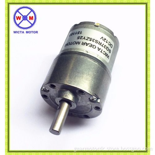 Metal shaft D-CUT 37mm diameter reversible high torque 24vdc gear motor